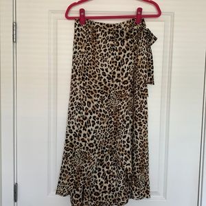 Leopard wrap skirt